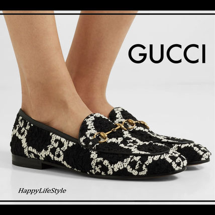 GUCCI Monogram Tweed Bi color Elegant Style Logo 