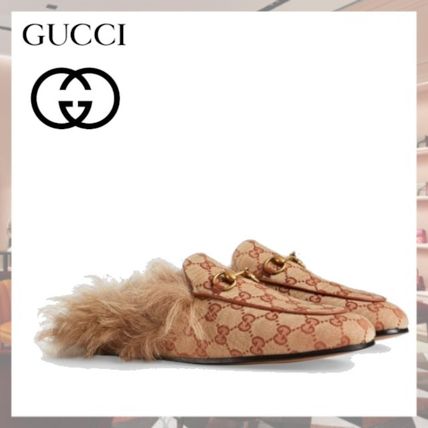 GUCCI Princetown 2019 20AW Princetown Gg Canvas Slipper 448657 9Y9J0 8377 