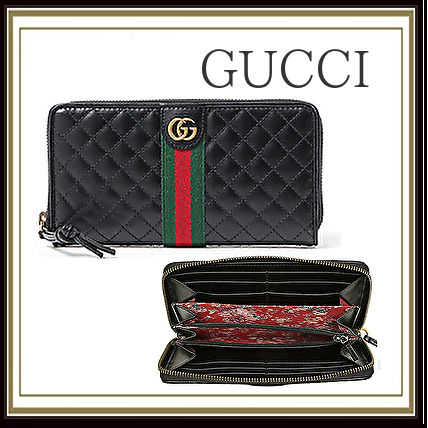 GUCCI Unisex Leather Long Wallet Logo Long Wallets 536450 0ykbt 1060 