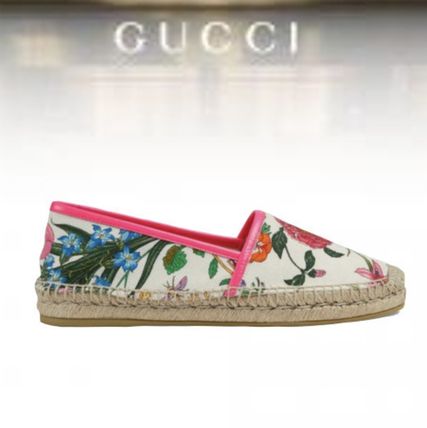 GUCCI 2019 SS Flora print canvas espadrille 551 