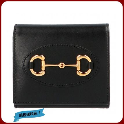 GUCCI 2020 Cruise Leather Folding Wallet Logo Folding Wallets 