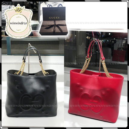 GUCCI A4 Leather Elegant Style Handbags 