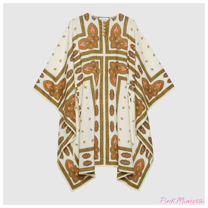 GUCCI 2020 SS Floral Print Cotton Short Kaftan Dress 621037 ZAET1 9130 