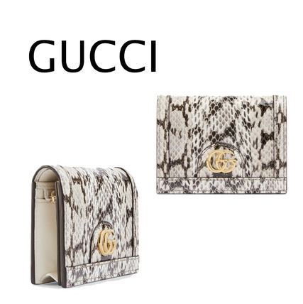 GUCCI 2019 Cruise Ophidia Snakeskin Card Case Wallet 523155 LU4DG 9583 