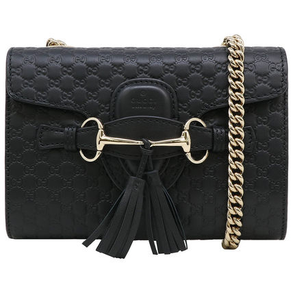 GUCCI 2019 SS Chain Plain Leather Crossbody Logo Shoulder Bags gu 449636bmj1j 1000 