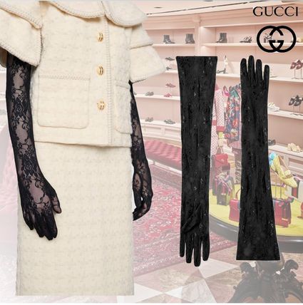 GUCCI Flower Patterns Gloves Gloves 