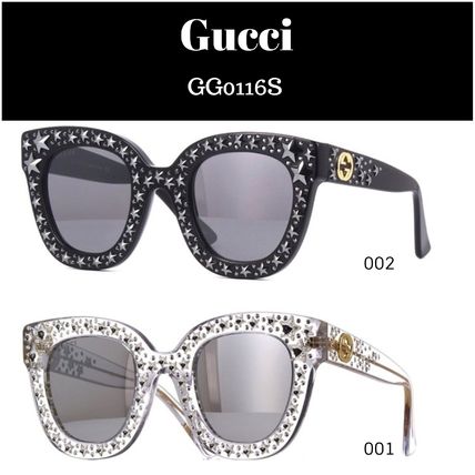 GUCCI Studded Square Sunglasses GG0116S 