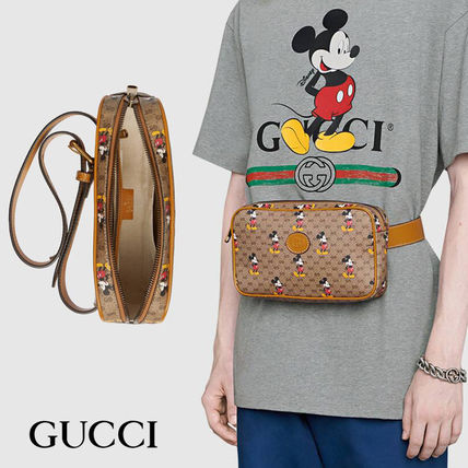 GUCCI 2020 SS Casual Style Unisex Calfskin Canvas Blended Fabrics 