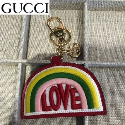 GUCCI Canvas Logo KeychainsBag Charms 