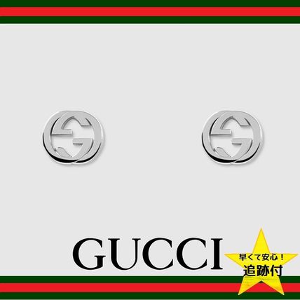 GUCCI 2018 19AW Street Style Silver Elegant Style Earrings 356289 J8400 0702 