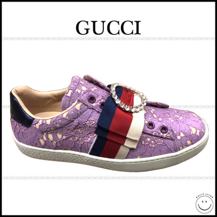 GUCCI Casual Style Leather Low Top Sneakers 
