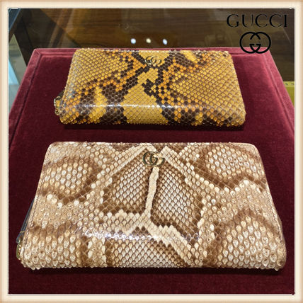 GUCCI GG Marmont Gg Marmont Python Zip Around Wallet 456117 LZLIG 9181 
