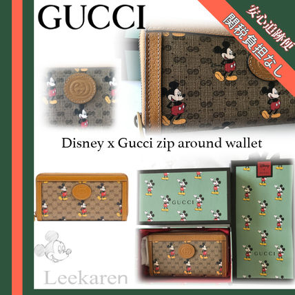 GUCCI 2020 SS Unisex Collaboration Logo Long Wallets 