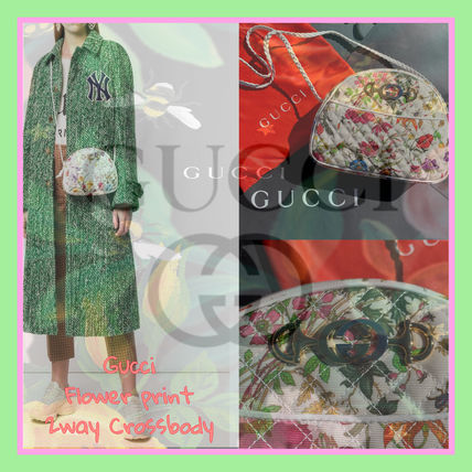 GUCCI Flower Patterns Casual Style Blended Fabrics Tassel 2WAY 