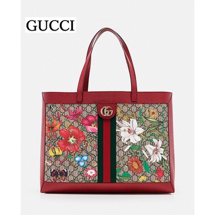 GUCCI Ophidia Ophidia Gg Flora Medium Tote 547947 HWHAC 8722 