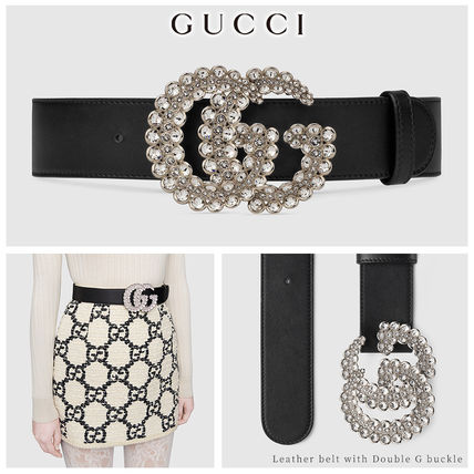 GUCCI 2019 20AW Leather Belt With Double G Buckle 582100 AP0IN 1081 