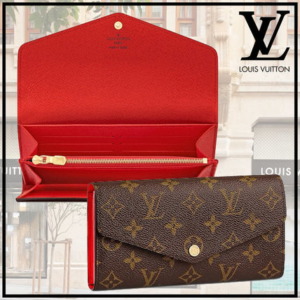 Louis Vuitton PORTEFEUILLE SARAH Monogram Leather Long Wallets M62236 