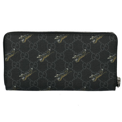 GUCCI Gg Zip Around Wallet With Tiger Print 575135 G2BAN 1087 