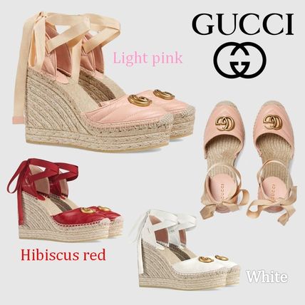 GUCCI 2020 SS Round Toe Lace up Casual Style Plain Leather Elegant Style 