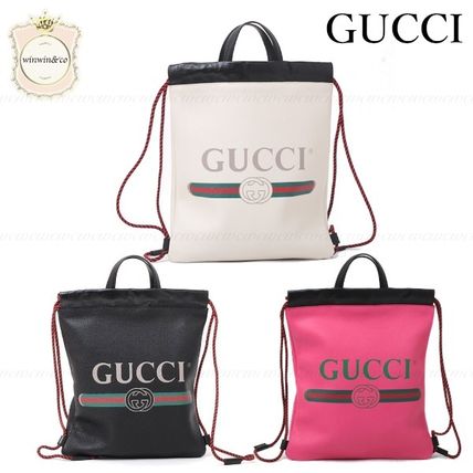 GUCCI Leather Elegant Style Backpacks 