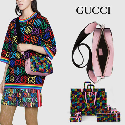 GUCCI GG Supreme 2020 SS Casual Style Unisex Blended Fabrics Street Style Leather 