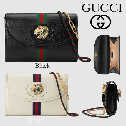 GUCCI 2019 SS Plain Leather Elegant Style Logo Shoulder Bags