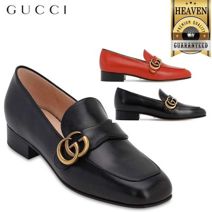 GUCCI 2020 SS Leather Loafer With Double?G 602496 C9D00 