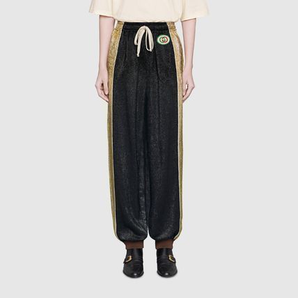 GUCCI Casual Style Long Elegant Style Logo Pants 