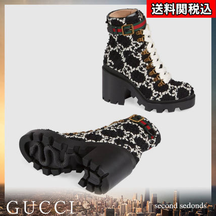 GUCCI Monogram Plain Toe Casual Style Tweed Blended Fabrics 583349 HS810 1193 