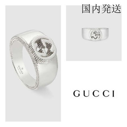 GUCCI Interlocking G Ring In Silver 479228 J8400 8106 