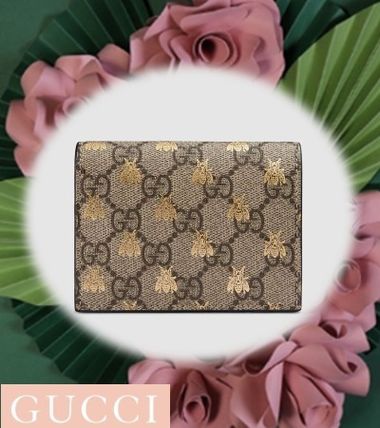 GUCCI GG Supreme 2020 SS Leather Small Wallet Logo Folding Wallets 508757 9F26G 8319 