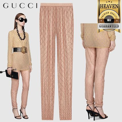GUCCI 2020 SS Gg Crystal Tulle Legging 613857 XUABB 5320 