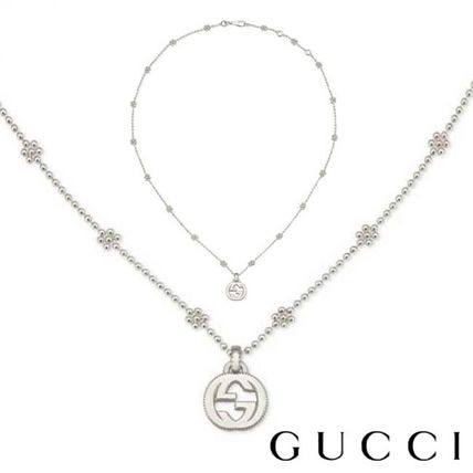 GUCCI 2019 SS Interlocking G Necklace In Silver 479221 