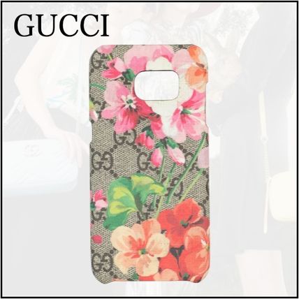 GUCCI Monogram Leather Galaxy Smart Phone Cases 