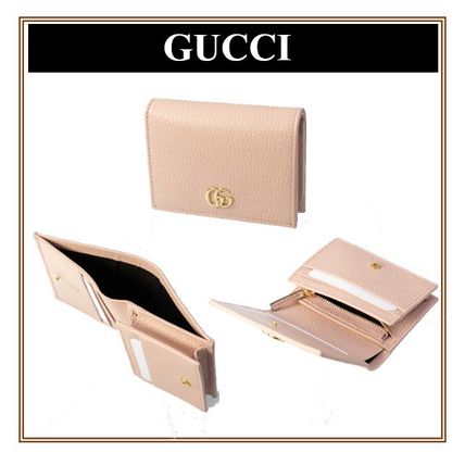 GUCCI Leather Folding Wallet Long Wallet Small Wallet Logo 