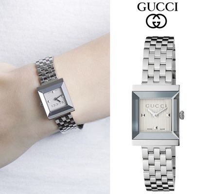 GUCCI Casual Style Square Party Style Quartz Watches 