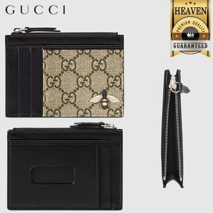 GUCCI GG Supreme 2020 SS Bee Print Gg Supreme Card Case 597555 K5T1N 8666 