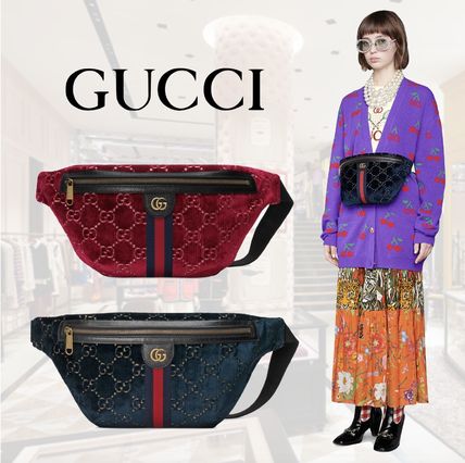 GUCCI Monogram Casual Style Plain Bold Crossbody