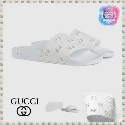 GUCCI 2019 SS WomenS Rubber Gg Slide Sandal 573922JDR009014 