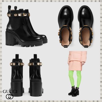 GUCCI 2019 SS Leather Ankle Boot With Belt 550044DKS001000 