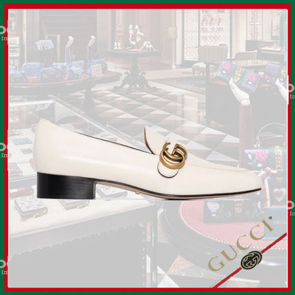 GUCCI 2020 21AW Mocassino In Pelle Con Doppia?G 602496C9D00 