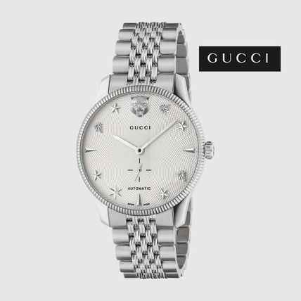 GUCCI Unisex Round Party Style Elegant Style Analog Watches 