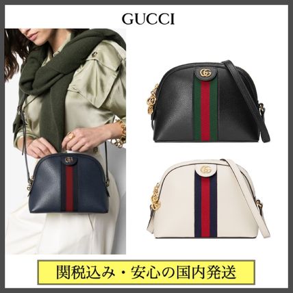 GUCCI Ophidia Stripes Casual Style Chain Plain Leather Party Style 