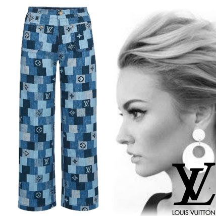 Louis Vuitton MONOGRAM 2020 SS Denim Monogram Check Pant 1A62EO 