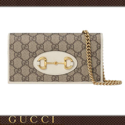 GUCCI GG Supreme 2020 SS Gucci Horsebit 1955 Wallet With Chain 621892 92TCG 9761 