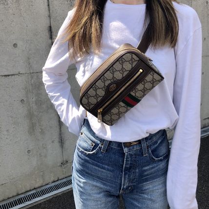 GUCCI Ophidia Monogram 2WAY Leather PVC Clothing Elegant Style Crossbody 517076 96I3B 8745 