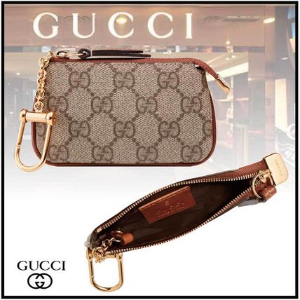 GUCCI GG Supreme Unisex Leather Small Wallet Coin Cases 447964 KLQHG 8526 