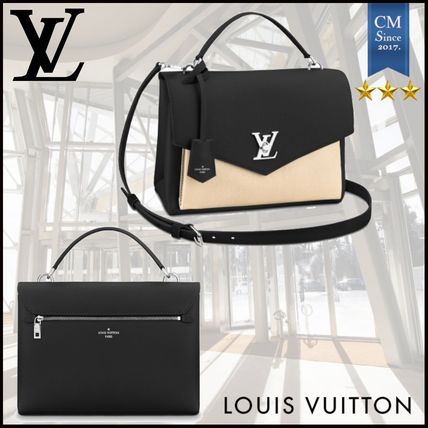Louis Vuitton MY LOCKME 2WAY Leather Crossbody Logo Handbags 