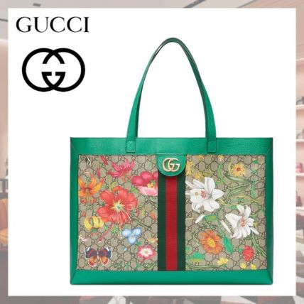 GUCCI Ophidia 2020 Cruise Online Exclusive Ophidia Gg Flora Medium Tote