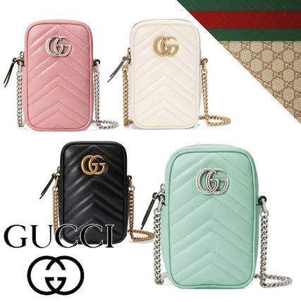 GUCCI 2020 SS Casual Style Plain Leather Party